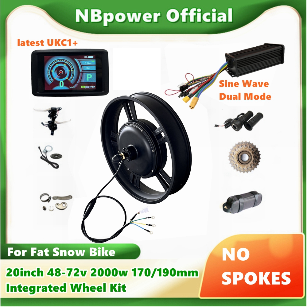 72V 5000W Hub Motor Kit - Nbp 20 polegadas 48-72v 2000w 170/190mm