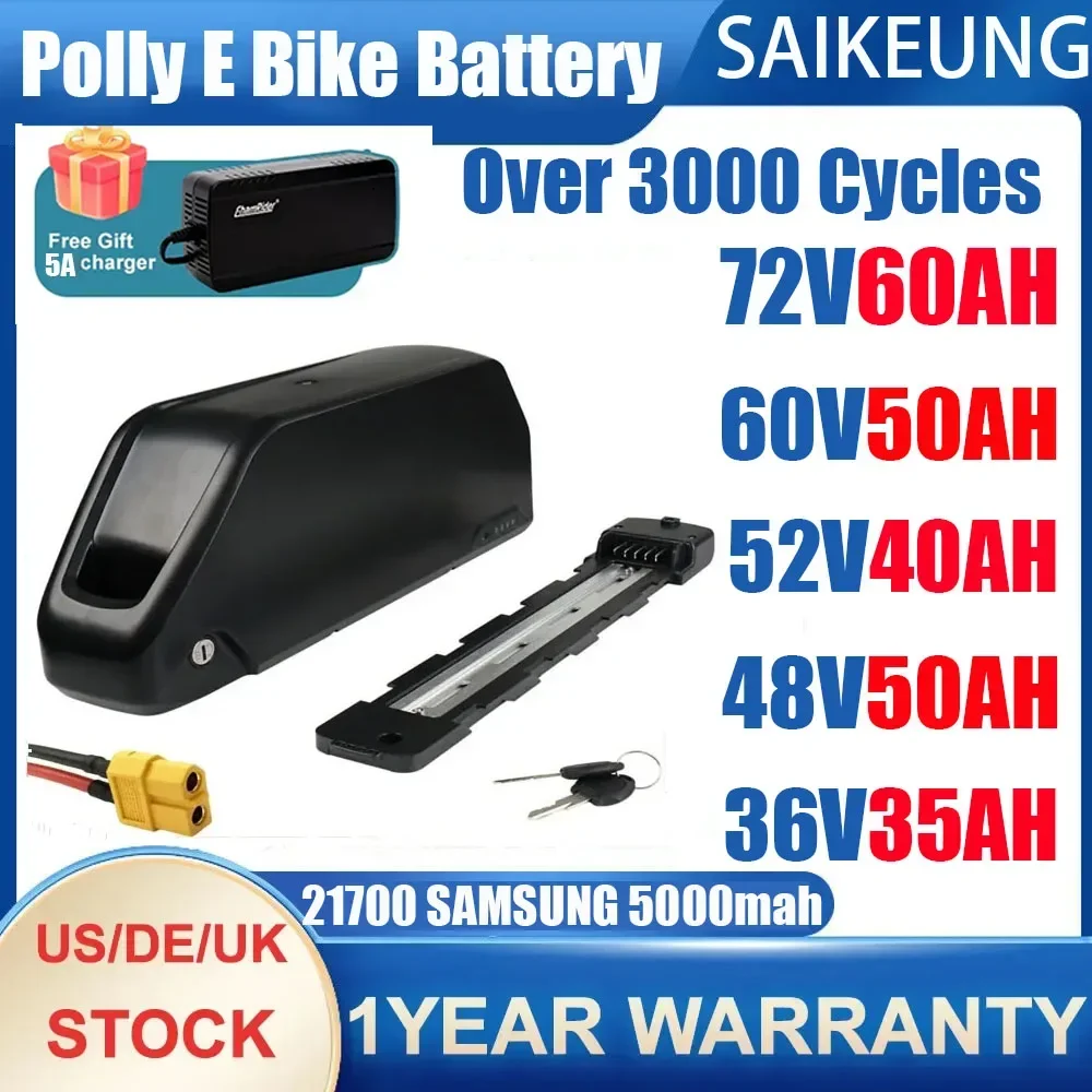 Electric Bicycle Battery 72V 30Ah - Bateria de bicicleta elétrica Downtube Hailong