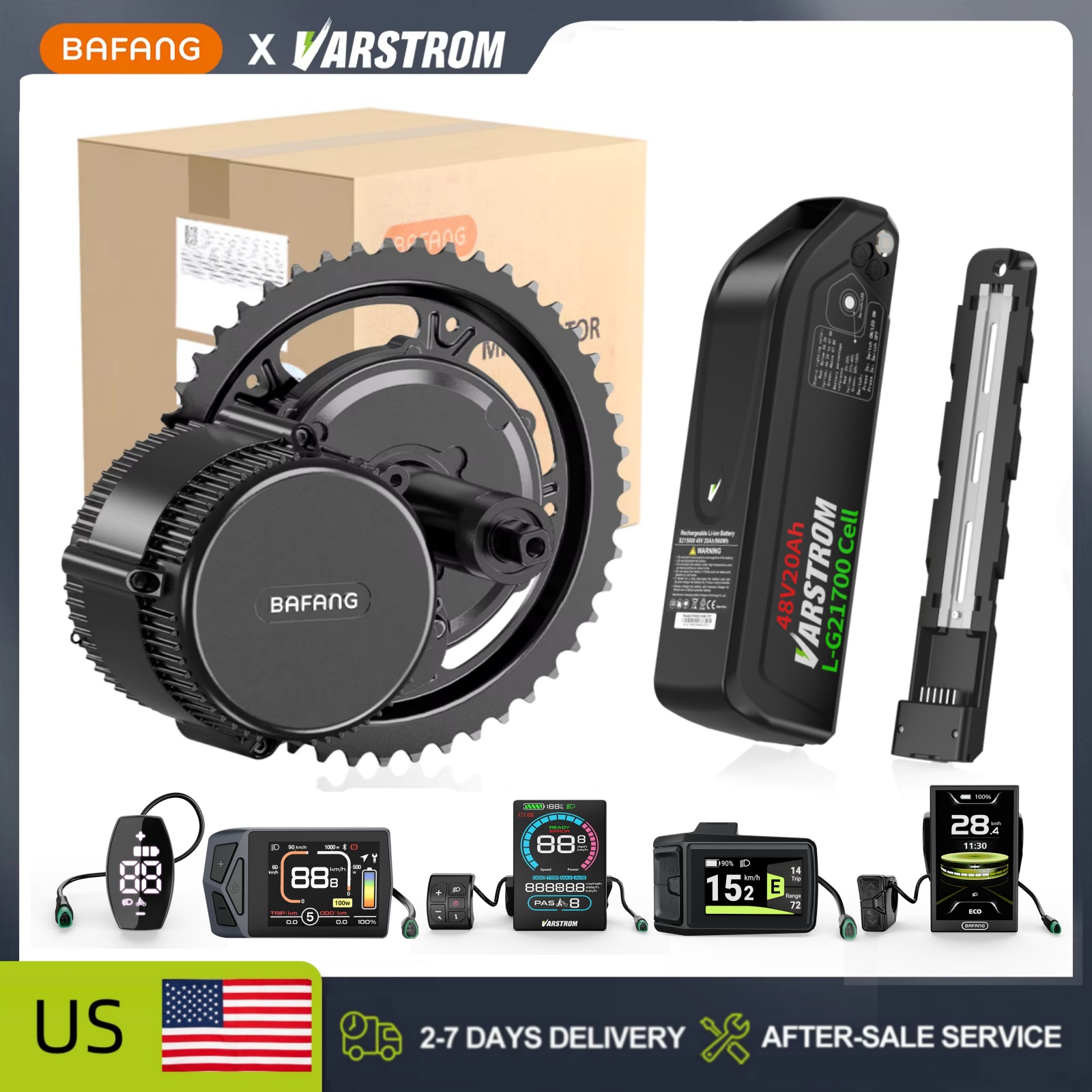 [Em estoque nos EUA] Kit de co - Bafang Bbshd 1000W Conversion Kit avaliação e preço
